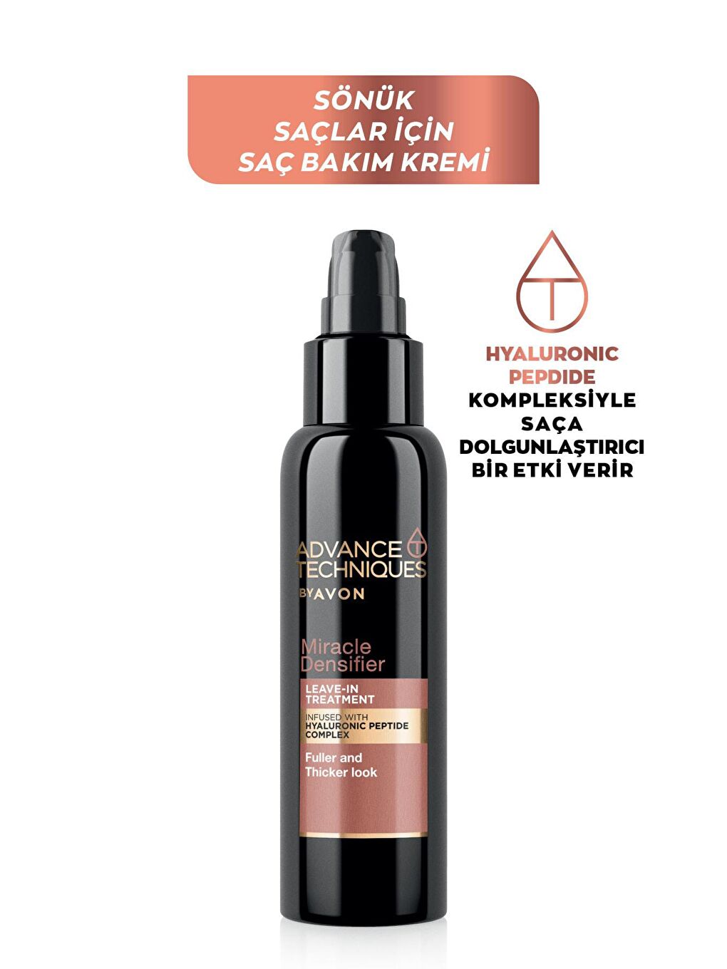 AVON Advance Techniques Dolgunlaştırıcı Durulanmayan Saç Bakım Kremi 100 Ml. - 1