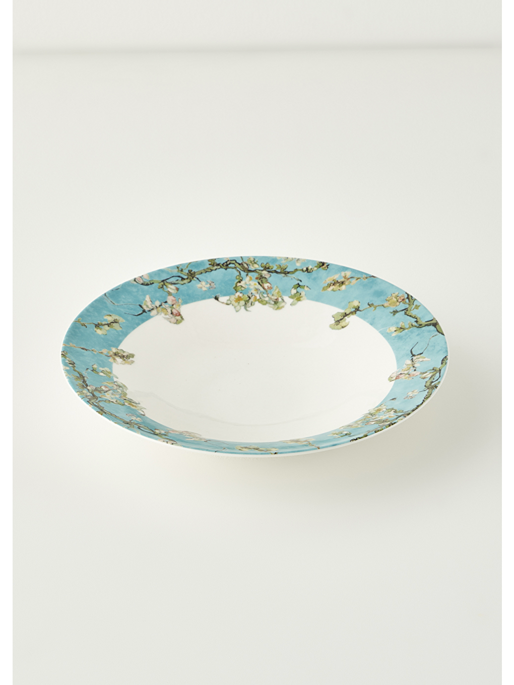 Van Gogh Almond Blossom Porselen Salata Kasesi Turkuaz (29 Cm)-2