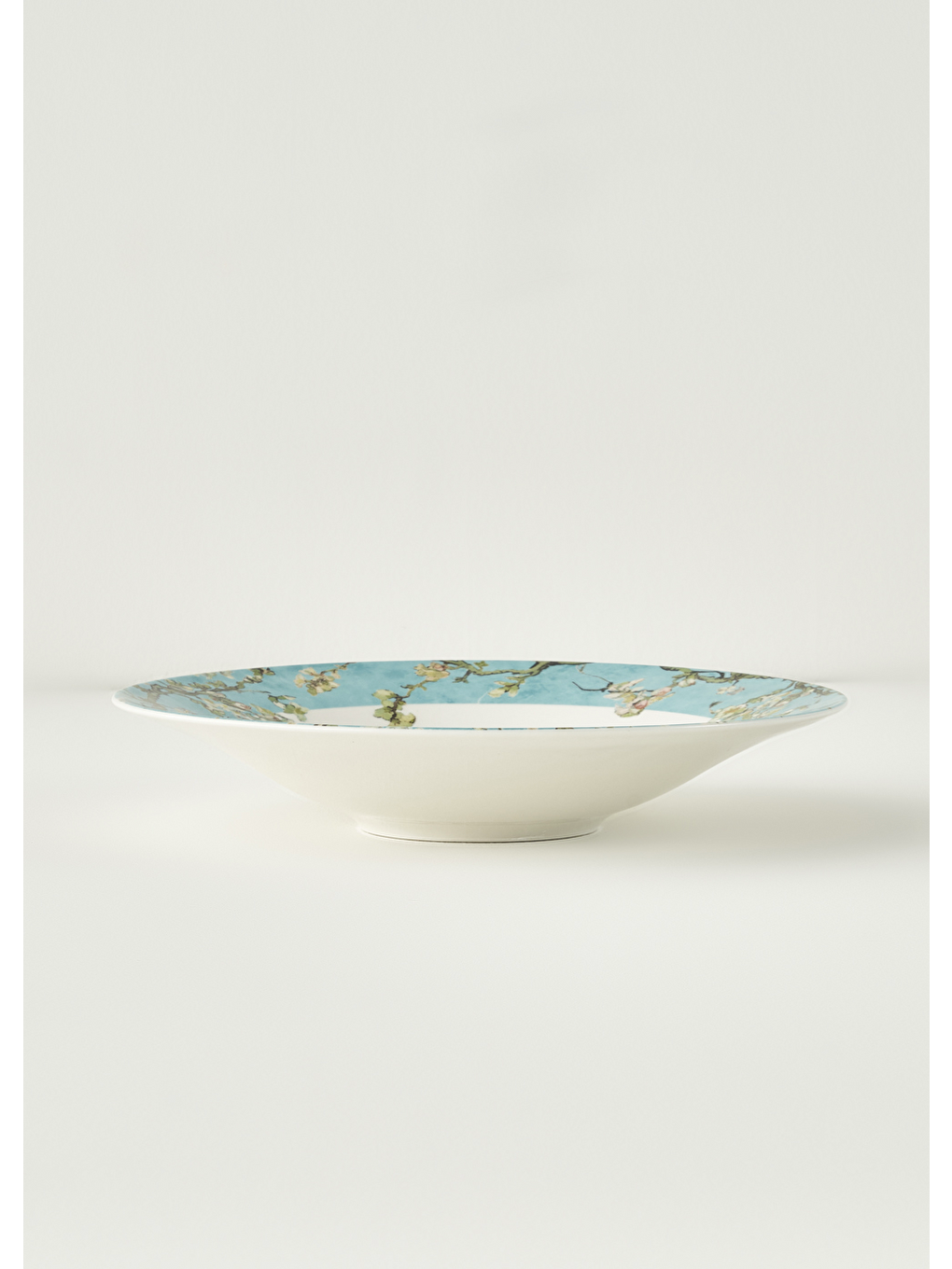 Van Gogh Almond Blossom Porselen Salata Kasesi Turkuaz (29 Cm)-3