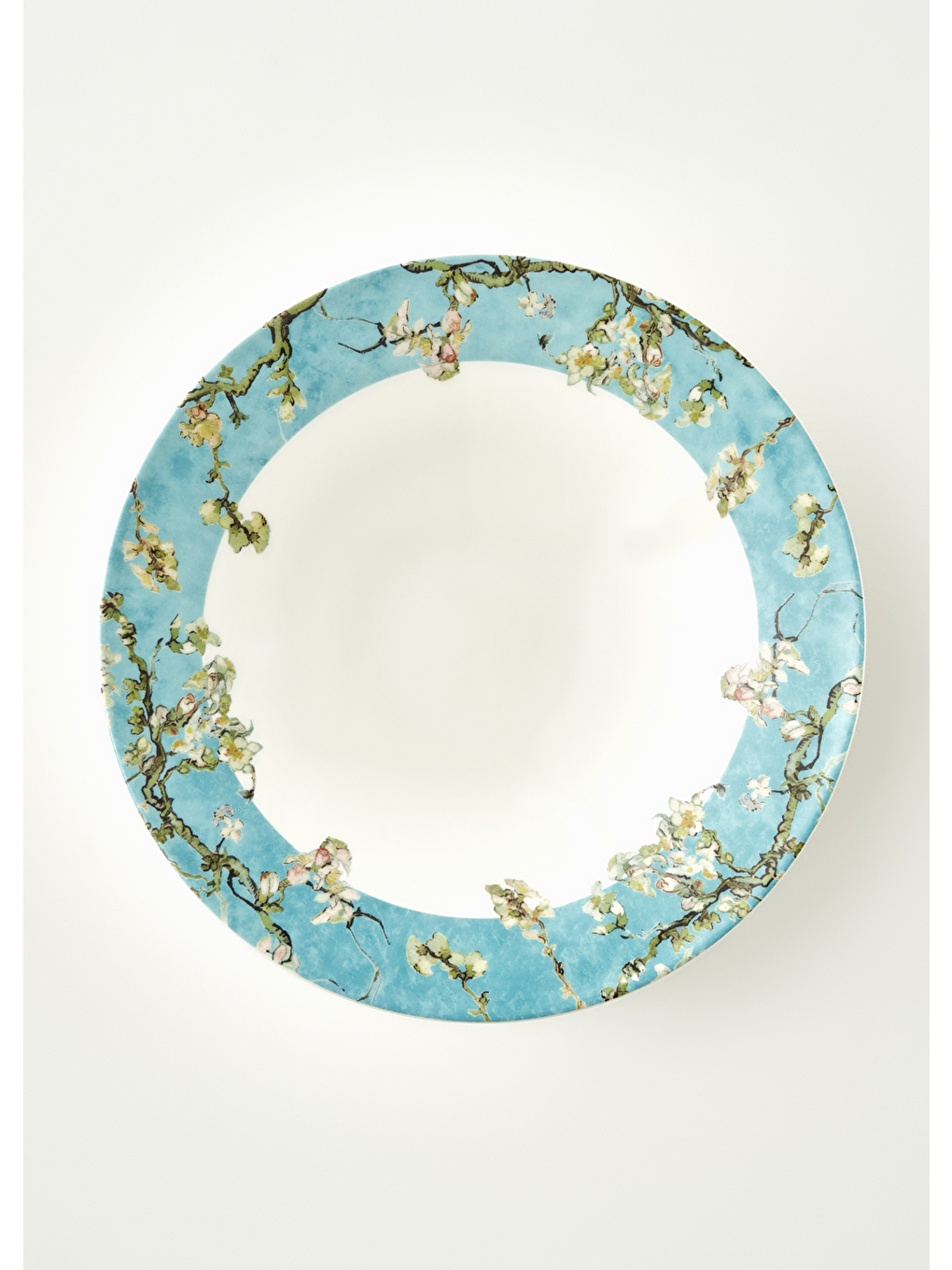 Van Gogh Almond Blossom Porselen Salata Kasesi Turkuaz (29 Cm)-4