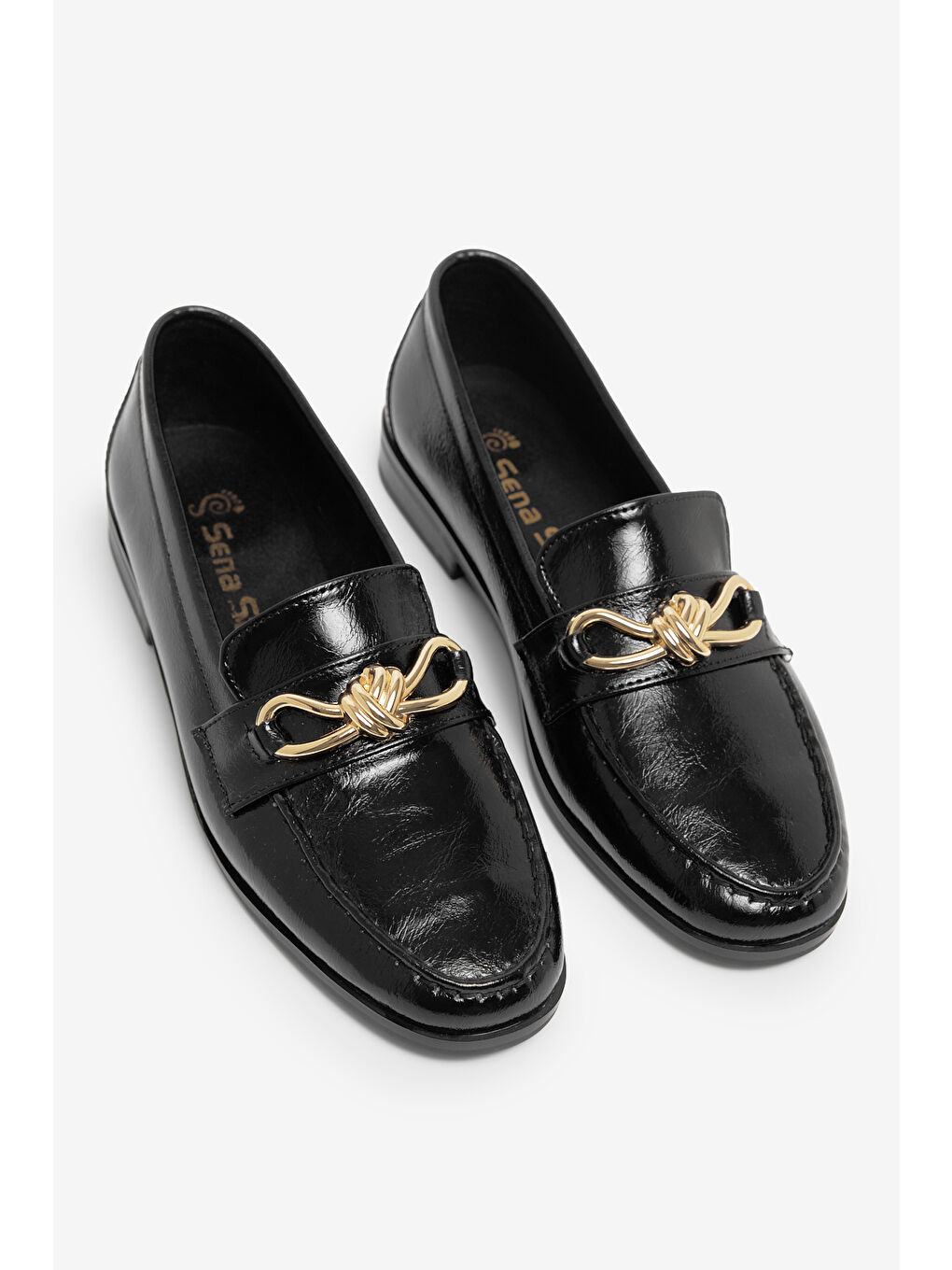 Kadın Siyah Kadın Klasik Loafer Toka Detayl Babet Günlük  Babet-1