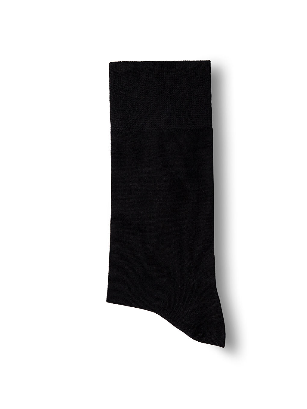 Siyah Tekli Bambu Karışımlı Düz Çorap