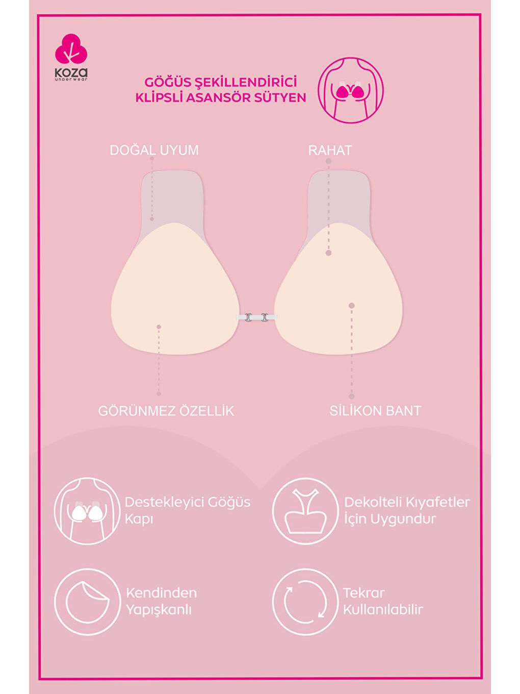 Ekru Göğüs Şekillendirici Asansör Sütyen-4