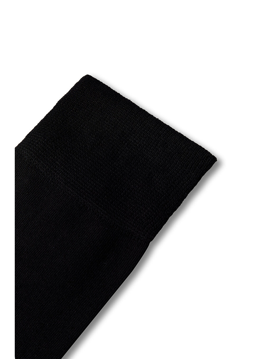 Siyah Tekli Bambu Karışımlı Düz Çorap-2