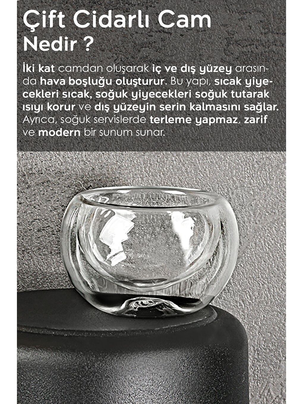 Renksiz 6'lı Çift Cidarlı Sosluk Seti Borosilikat Cam Reçellik İkra mlık Sunum Kasesi Kahvaltılık Set 50 ml-4