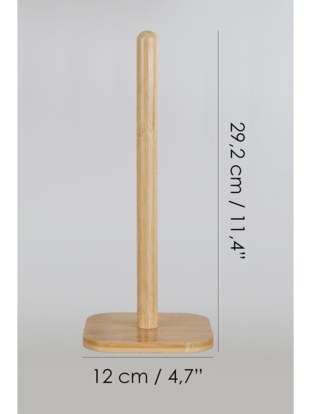 Bej Bambu Kare Havlu Peçetelik Tezgah Üstü Rulo Havluluk Kağıt Havlu Standı Sofra Mutfak Organizer-4