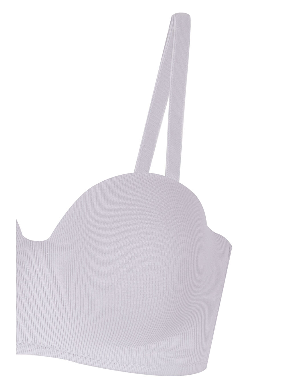 Ekru Kadın Fitilli Straplez Sütyen-2