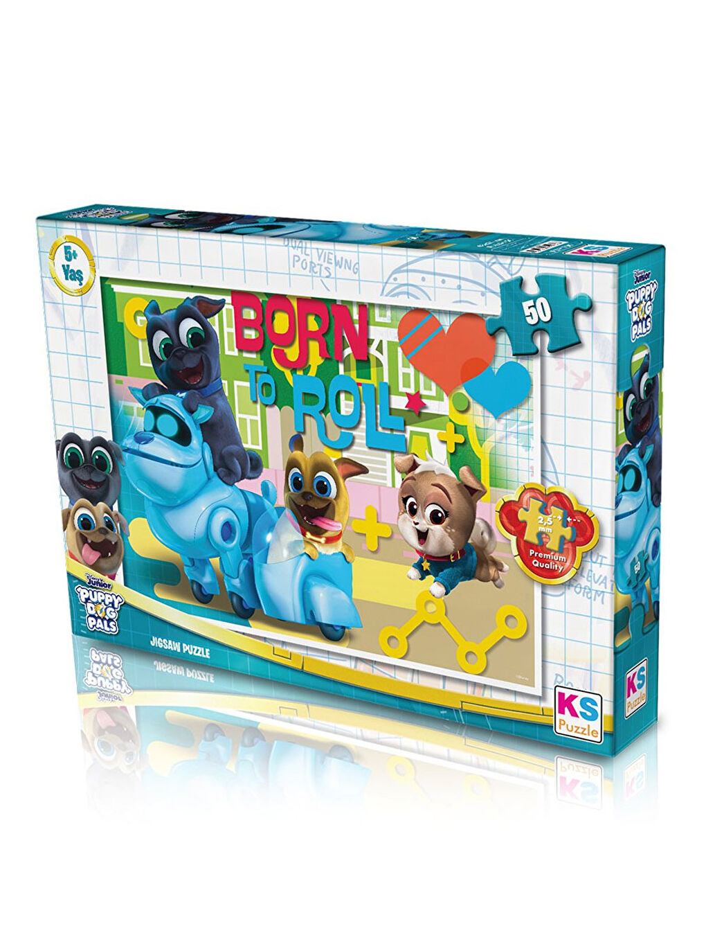 KS GAMES Renksiz Puppy Dog Pals Puzzle 50 Parça PDP709