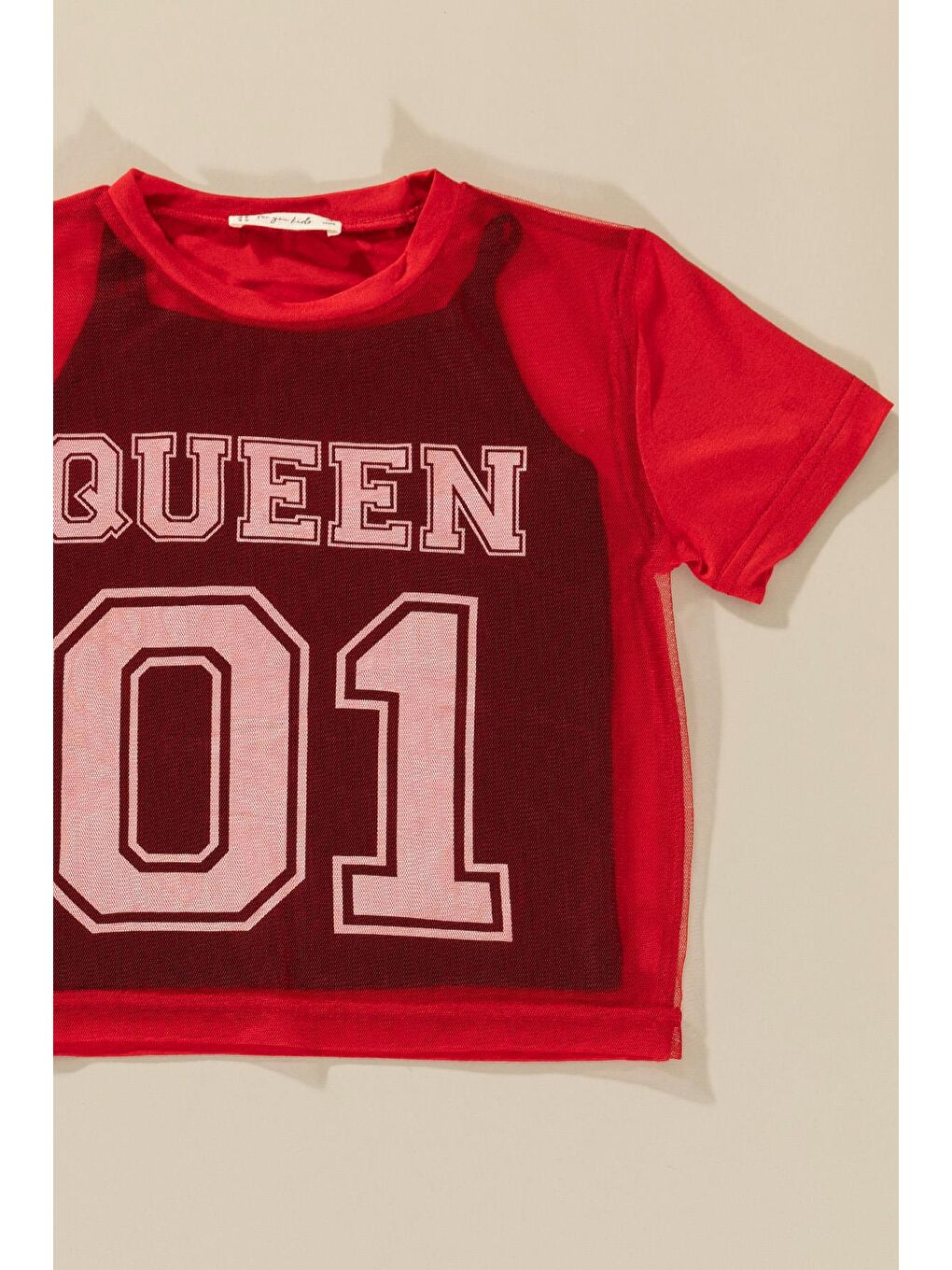 For You Kids Kırmızı-Siyah 3'lü Queen Baskılı Tshirt Atlet Tayt Siyah Takım - 4