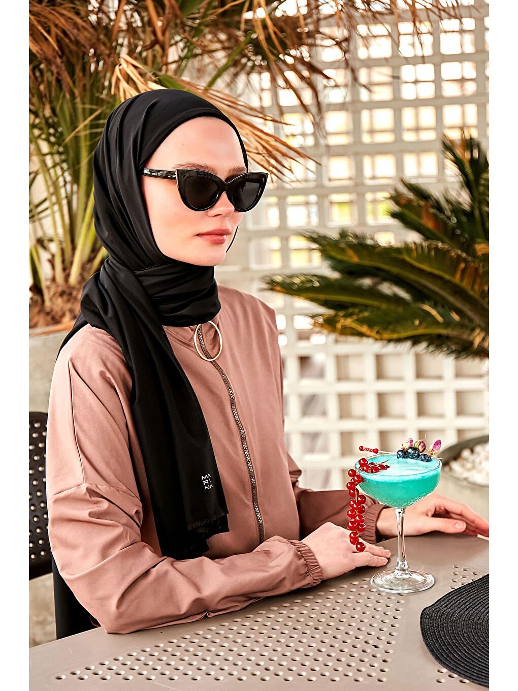 Marina Siyah Tül Pratik Şal Bone B2401 - 4