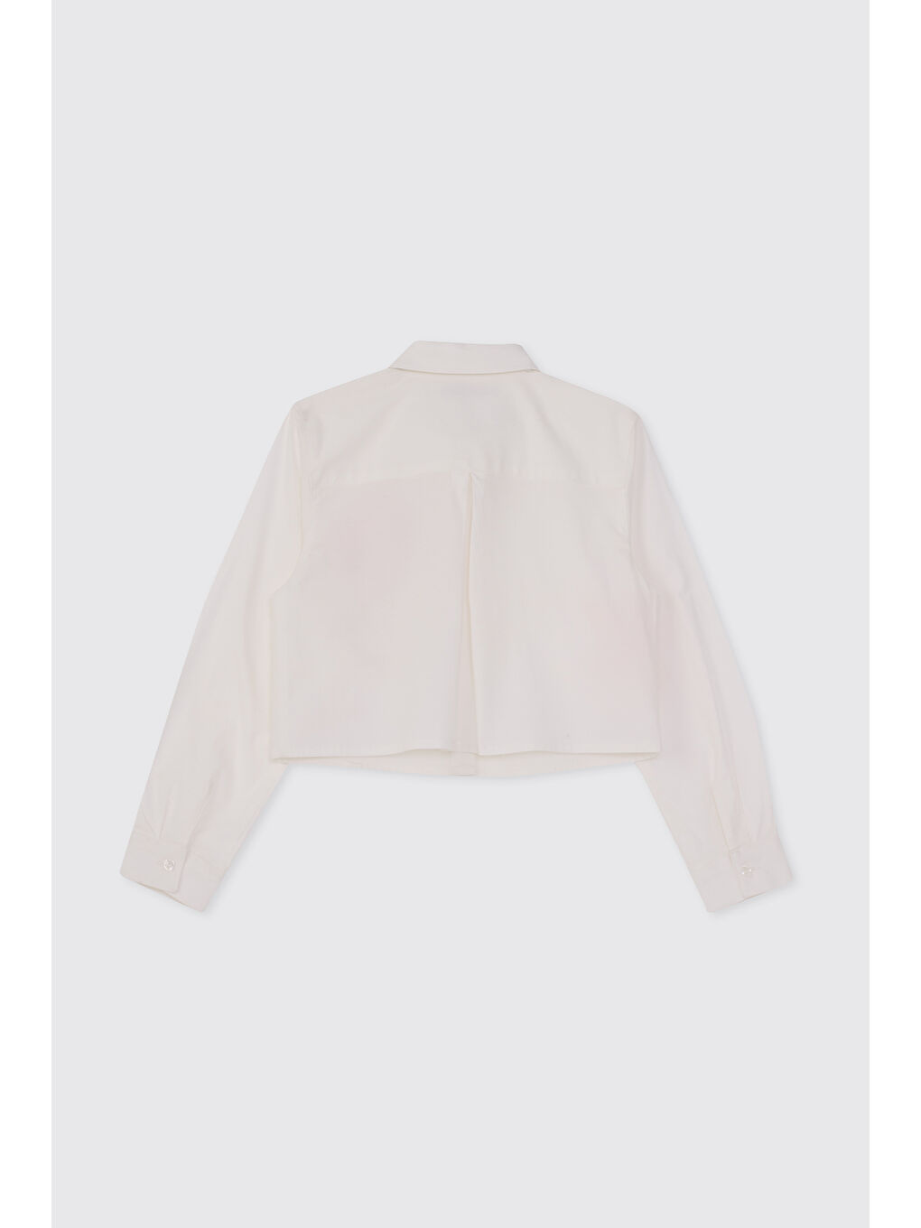 Kız Çocuk Baskı Detaylı Ekru Gömlek-1