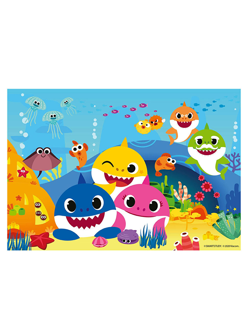 Ravensburger Renksiz Puzzle 2x12 Parça Baby Shark 051236