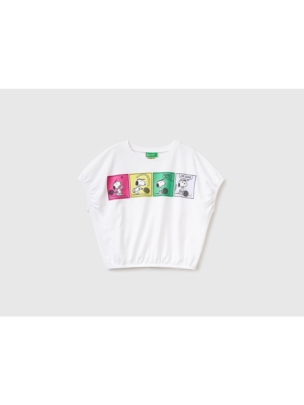 United Colors Of Benetton Kız Çocuk Beyaz Snoopy Baskılı T-Shirt