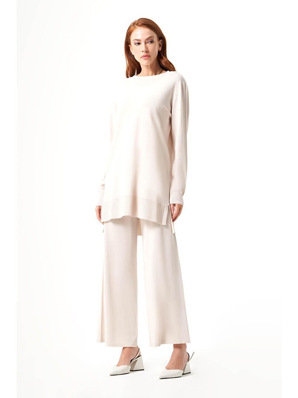 Bej Bsc Rayon Triko Taş Tunik