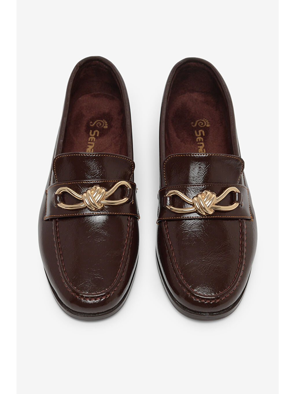 Kahverengi Kadın Kahve Kadın Klasik Loafer Toka Detayl Babet Günlük  Babet