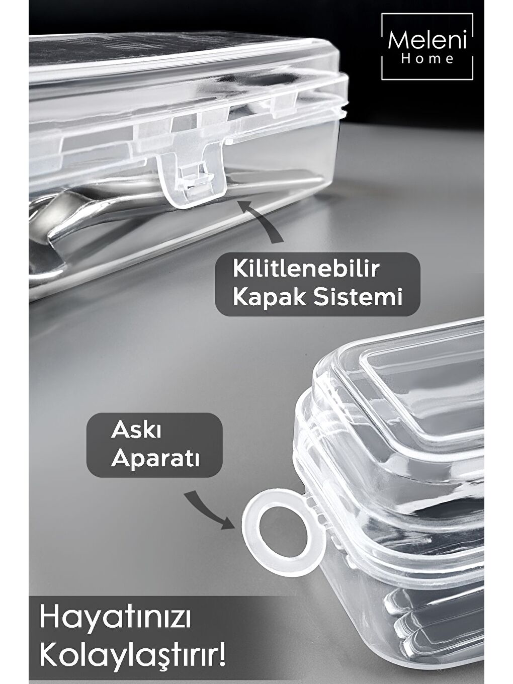 Renksiz 11 Adet Çatal Bıçak Kaşık Saklama Kutusu Kaşıklık Saklama Kabı Çeyizlik Organizer Düzenleyici-2