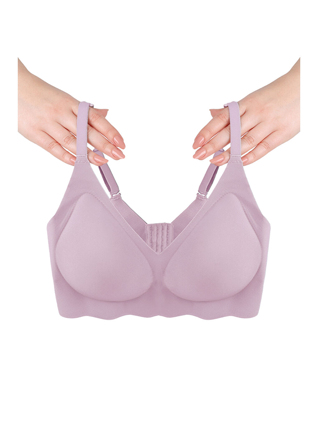 Pembe Balensiz Lazer Dikişsiz Görünmez Çıkarılabilir Pedli Sütyen