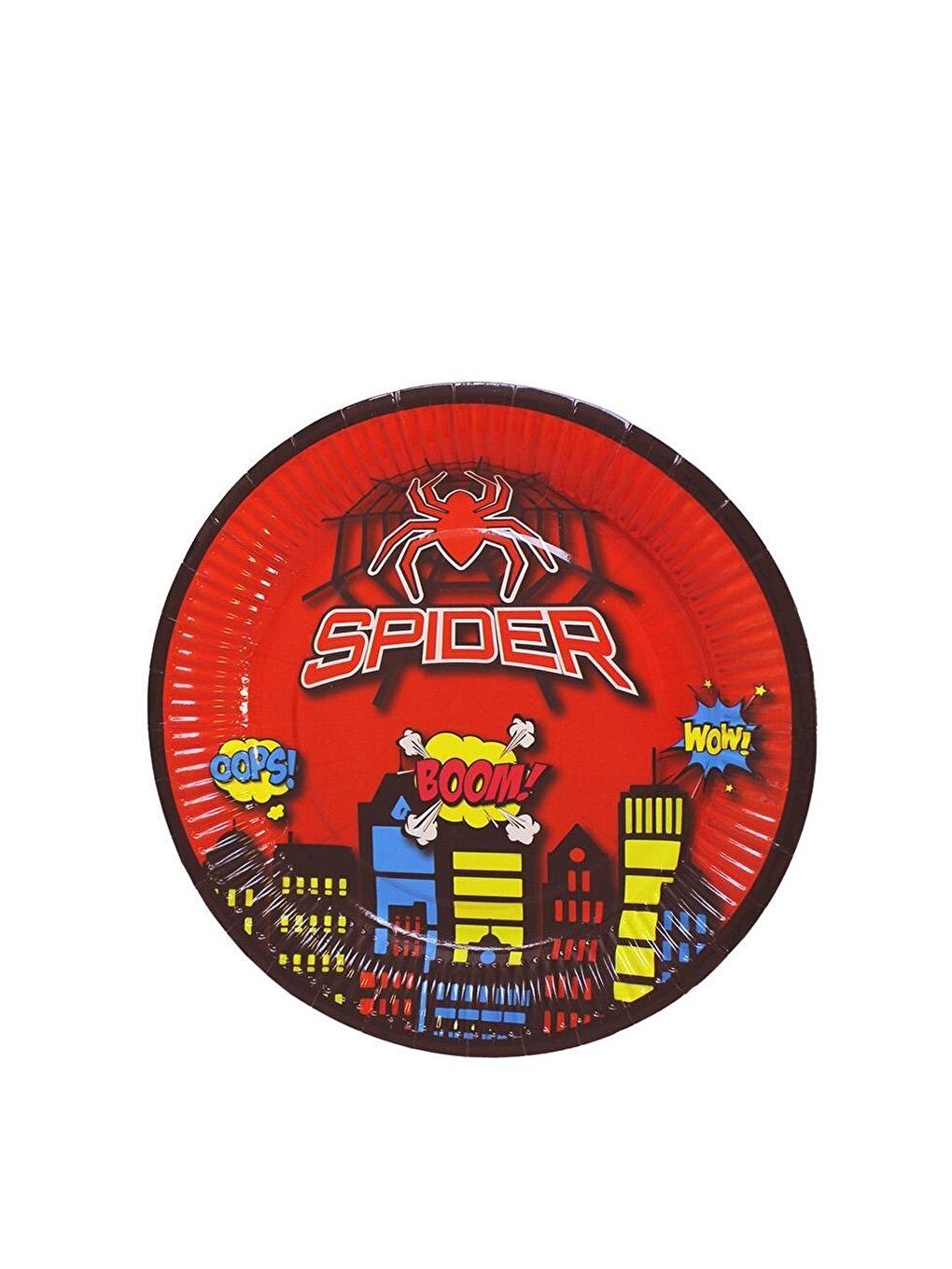 Kırmızı Örümcek Adam Temalı Tabak Karton Doğum Günü Tabağı-1