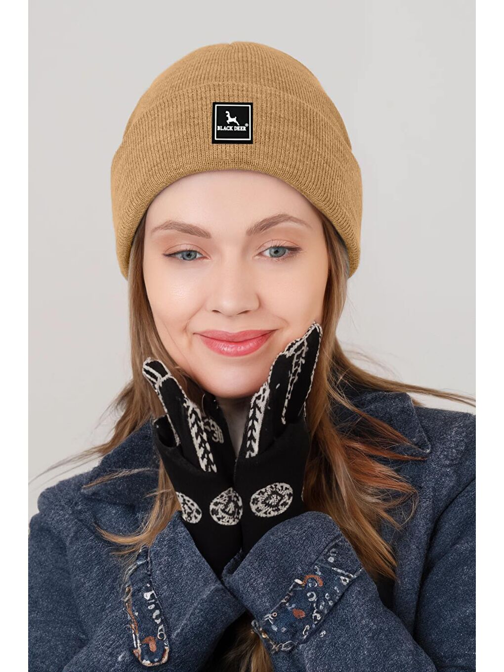 Kahverengi Unisex Kışlık Bere Düz Logolu Yumuşak Triko Basic Akrilik Beanie-1