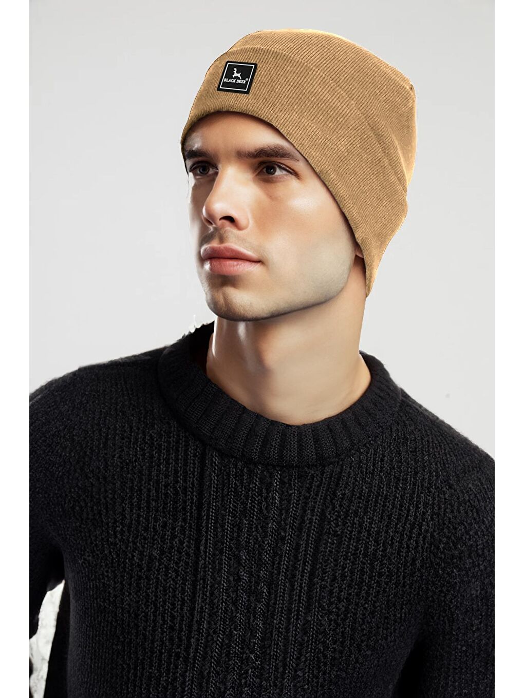 Kahverengi Unisex Kışlık Bere Düz Logolu Yumuşak Triko Basic Akrilik Beanie-3