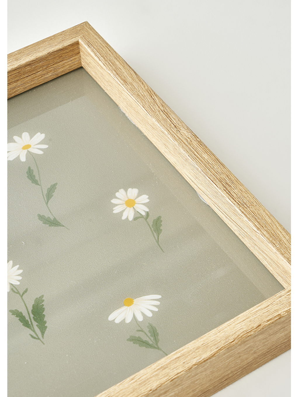 Daisy Dekoratif Cam Tepsi Yeşil (22x37 cm)-2