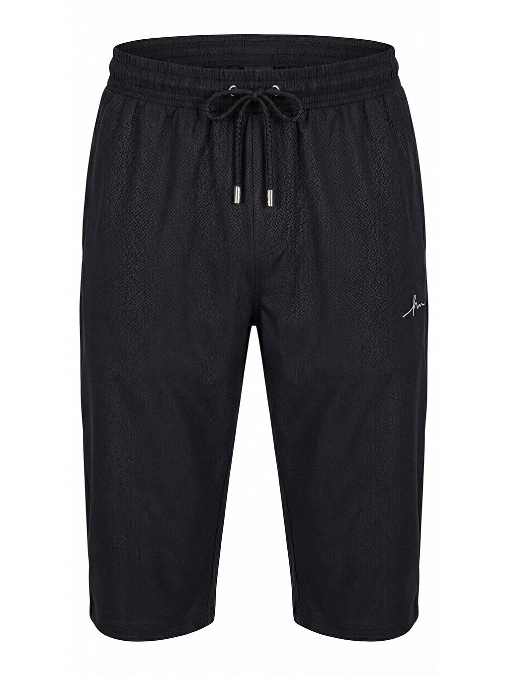 Dokulu Geometrik Desenli Siyah Uzun Erkek Havuz Ve Deniz Şortu 6013