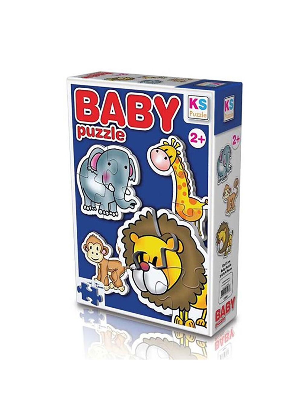 KS GAMES Renksiz Baby Puzzle Baby Puzzle Vahşi Hayvanlar 12001