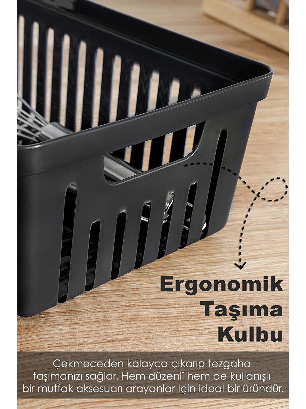 Siyah 5'li Modüler Kaşıklık Seti-1