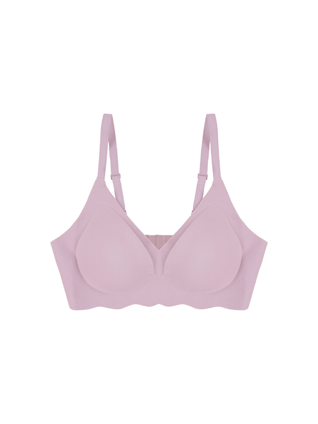 Pembe Balensiz Lazer Dikişsiz Görünmez Çıkarılabilir Pedli Sütyen-2