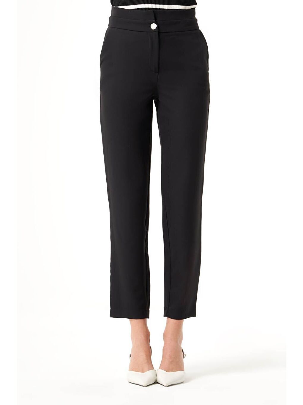 Kat Kemerli Siyah Pantolon-3