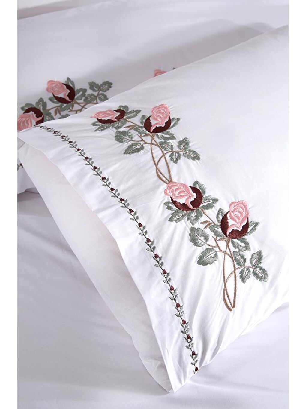 Ekru Anita Nakışlı 6 Parça Nevresim Takımı Krem-4