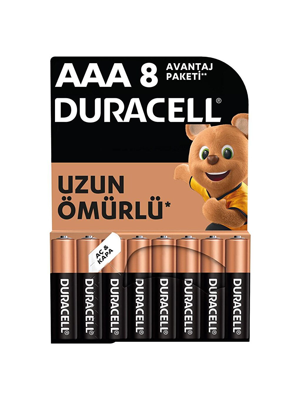 Duracell Karışık Alkalin AAA İnce Pil 6+2 Adet