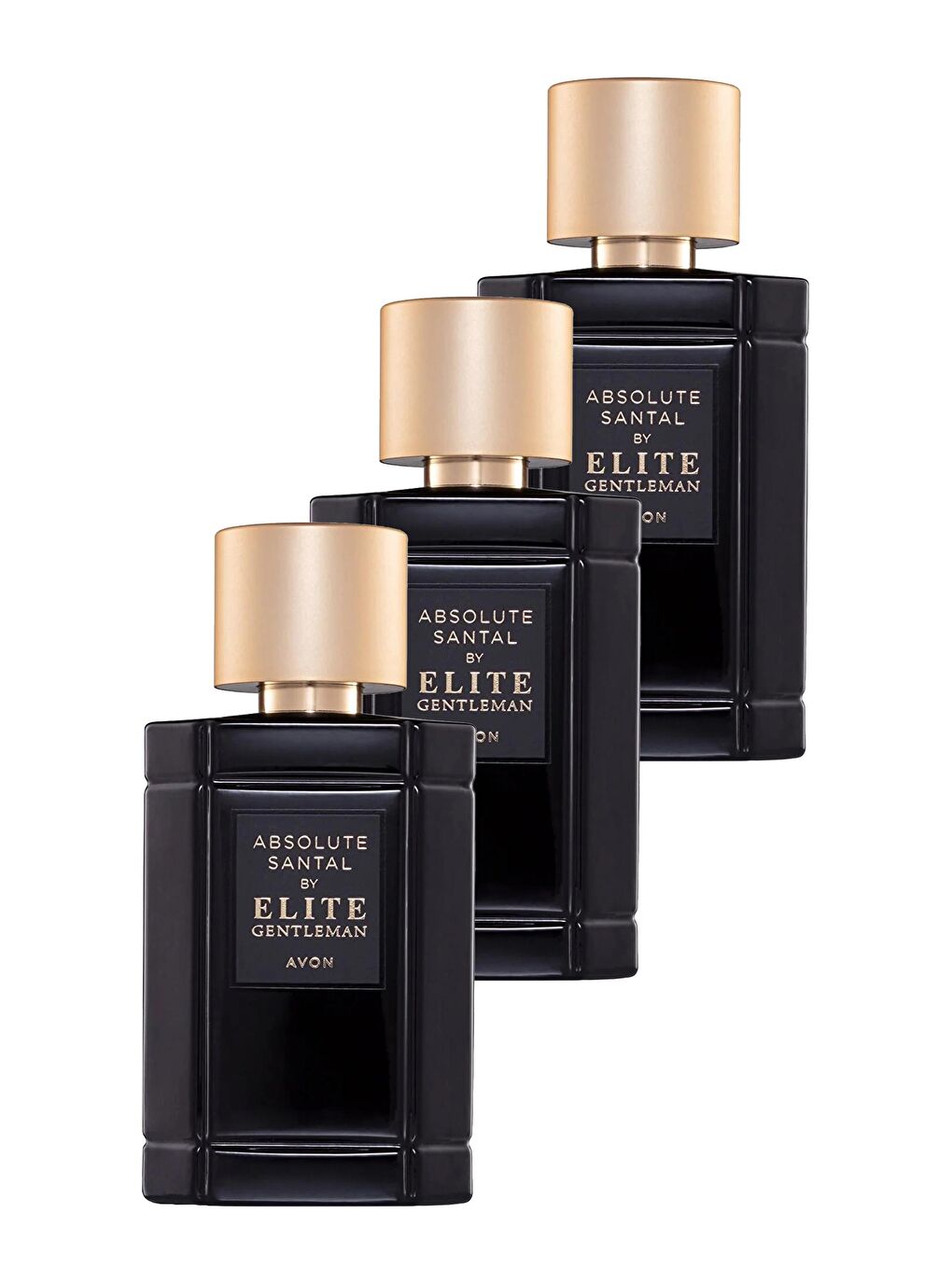 AVON Renksiz Elite Gentleman Absolute Santal Erkek Parfüm Edt 50 Ml. Üçlü Set