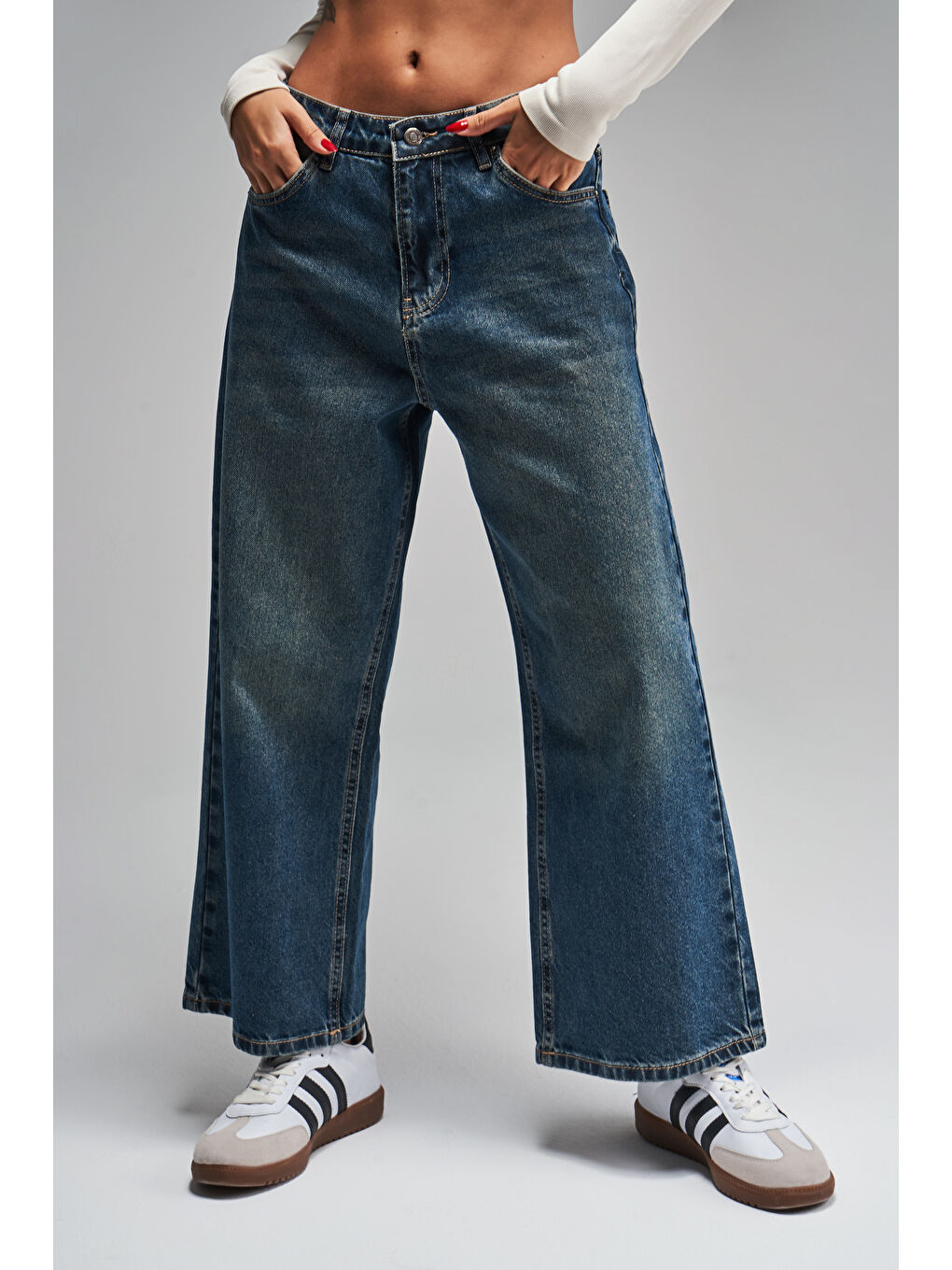 it's basic Mavi Kadın T Jean Rengi Relaxed Ankle Fit Bol Kesim Denim - 2