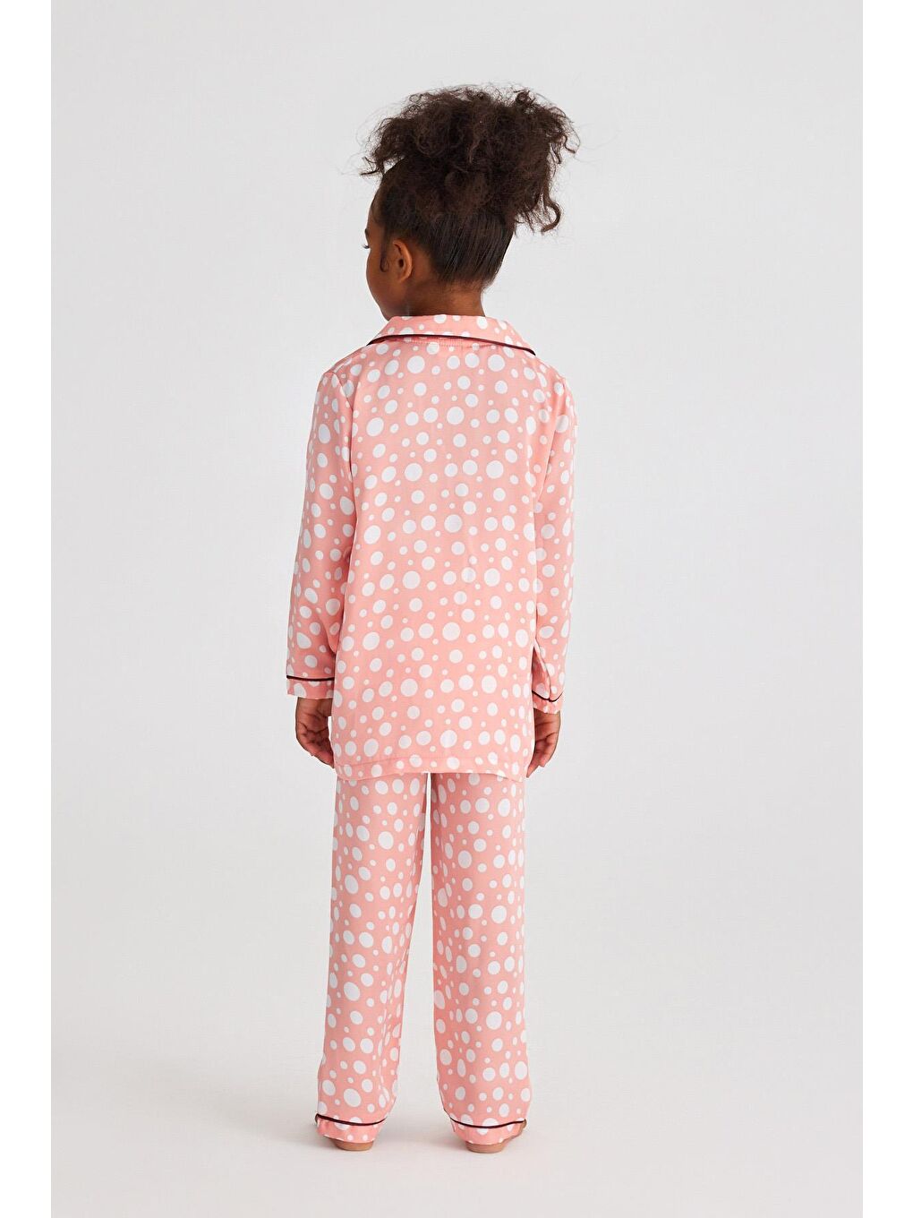 Katia And Bony Infınıty Dots Kız Çocuk Saten Pijama Üst Gül Pembe - 2