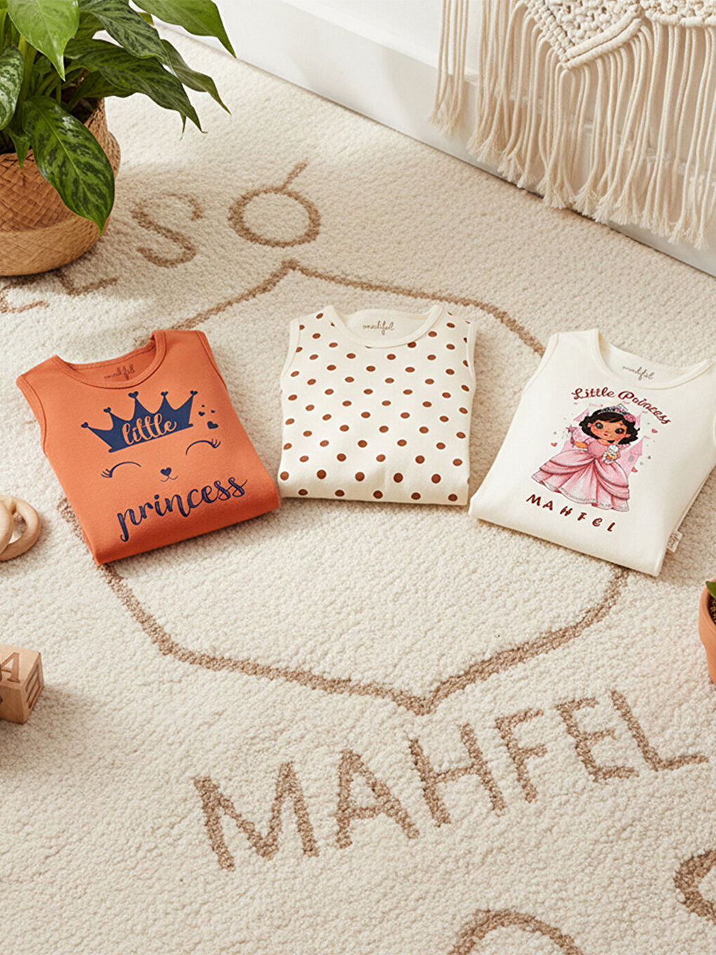 Gri 3'Lü Kız %100 Pamuklu Atlet Çıtçıtlı Bebek Body Zıbın 881-604-2