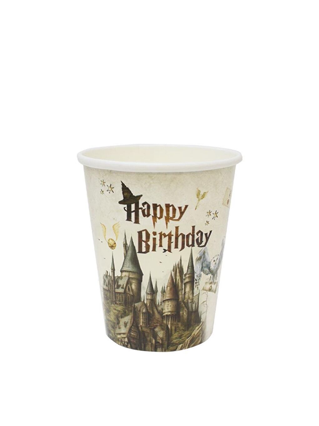 Ekru Karton Doğum Günü Bardağı Harry Potter Temalı Bardak 8'li-1