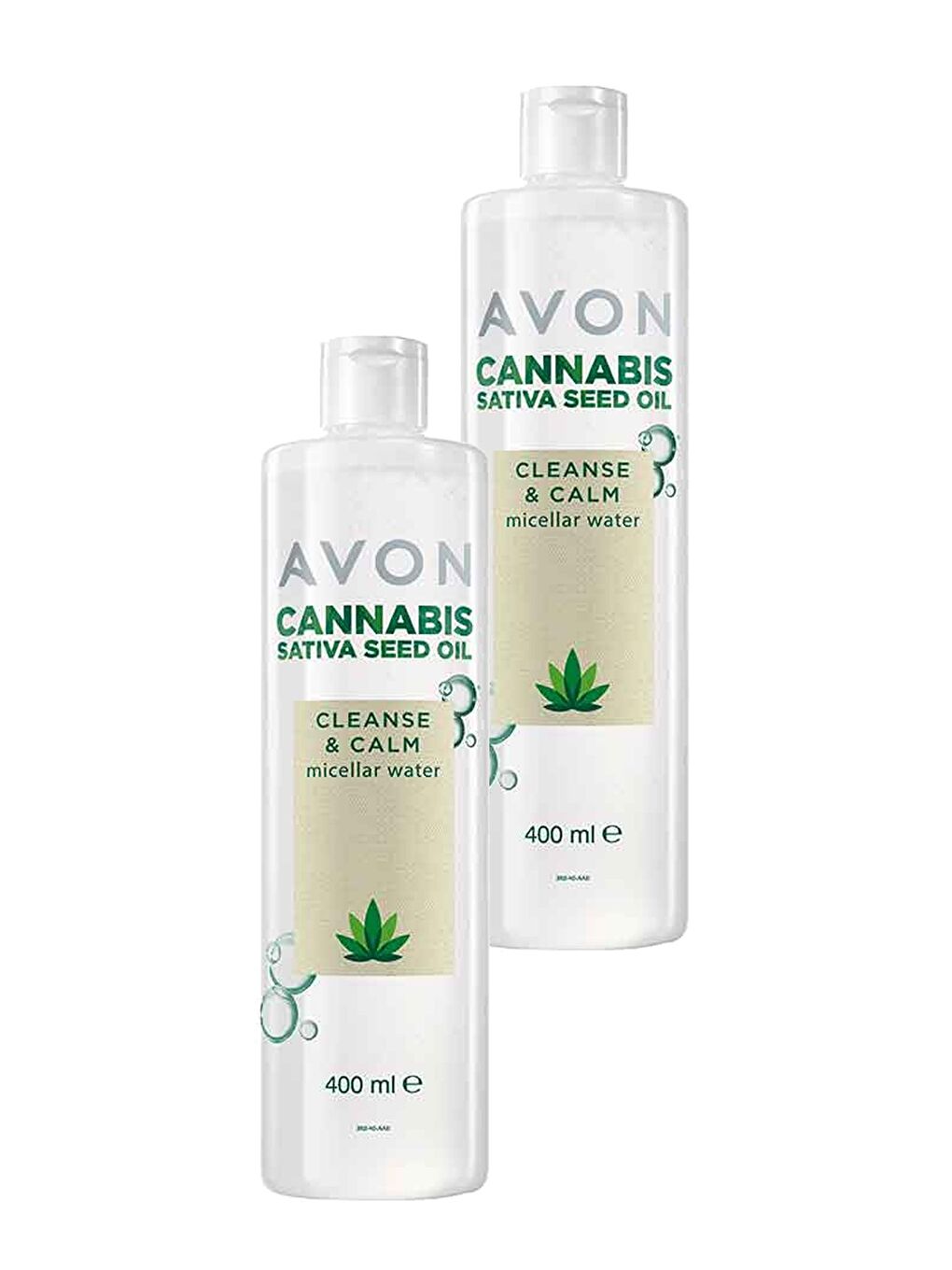 AVON Renksiz Cannabis Sativa Tohumu Yağı Micellar Cilt Temizleme Suyu 400 Ml. İkili Set