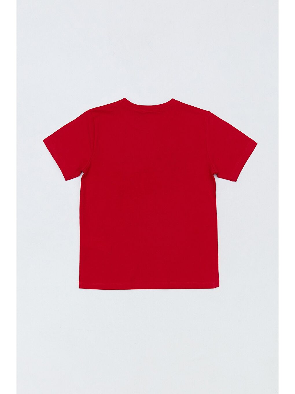 Kırmızı %100 Pamuk Dinozor Baskılı Erkek Çocuk Tişört-1