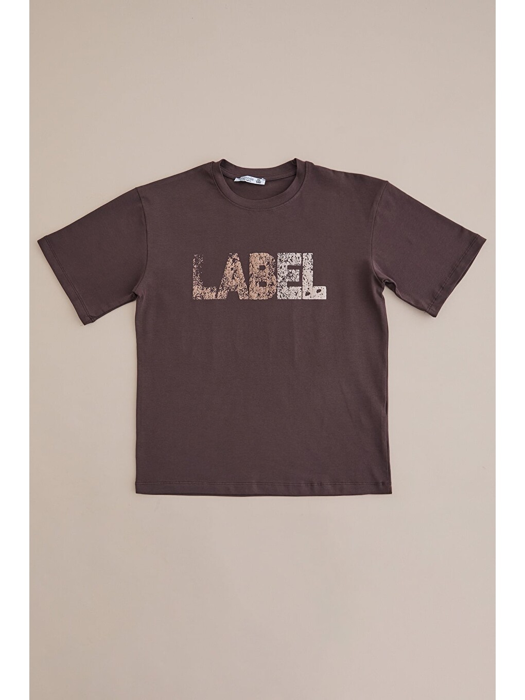 Kahverengi No Label Neded Baskılı Erkek Çocuk Tişört