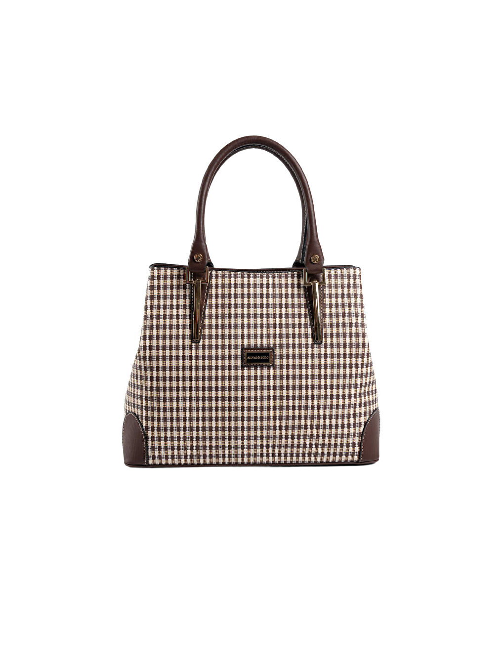 Kahverengi Kadın Omuz Çantası 667-47399 SILVER POLO BAYAN ÇANTASI M191 KAHVE SARI-MAT KAHVE-1