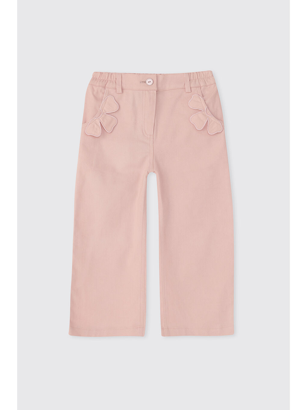 Kız Bebek Çiçek Motifli Pembe Pantolon