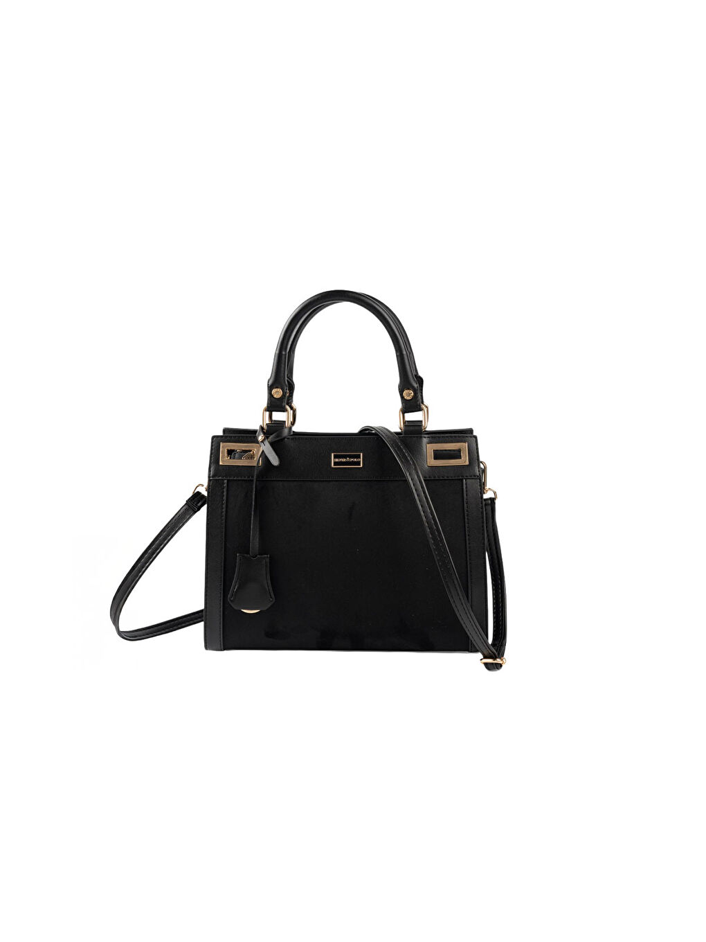 Kadın Omuz Çantası SP1174-M12 SILVER POLO El Çantası Siyah-4