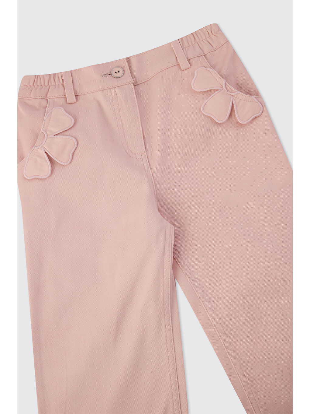 Kız Bebek Çiçek Motifli Pembe Pantolon-2