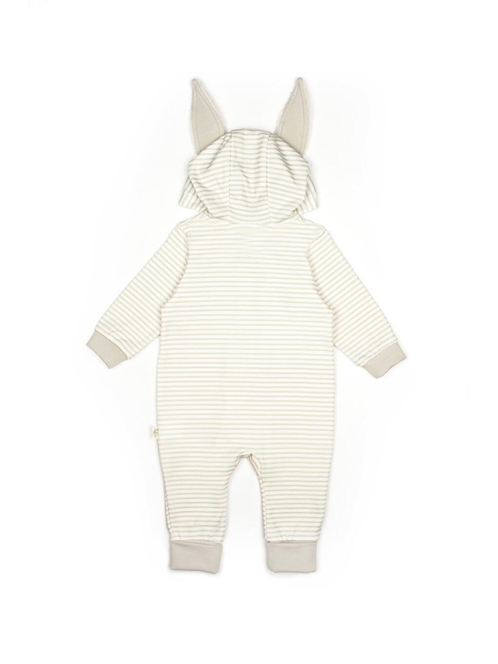 BabyCosy Organic Wear Ekru Bebek Kapüşonlu Fermuarlı Tulum  100 Organik Pamuk - 2