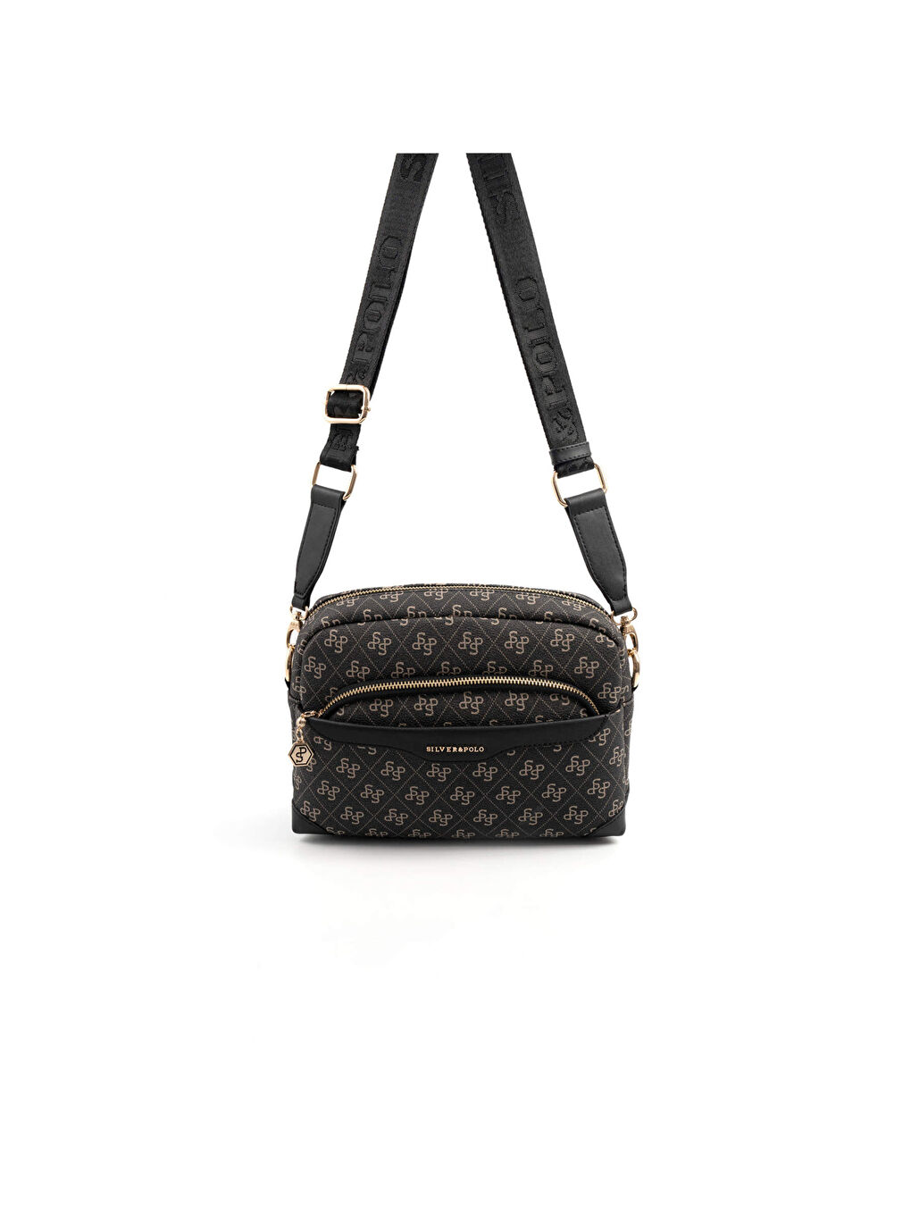 Gri Kadın Çapraz Çanta 1201-47241 SILVER POLO ÇAPRAZ BAYAN ÇANTASI M178 FÜME-MAT SİYAH