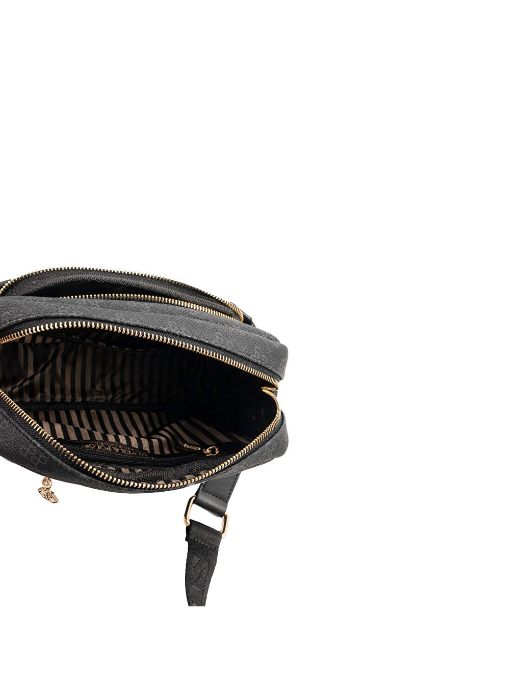 Gri Kadın Çapraz Çanta 1201-47241 SILVER POLO ÇAPRAZ BAYAN ÇANTASI M178 FÜME-MAT SİYAH-5