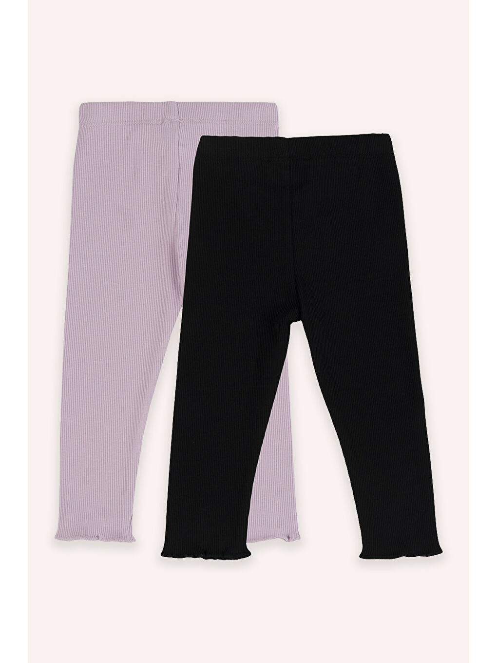 Siyah Kız Çocuk 2'li Tayt Seti Lacivert / Grimelanj-3