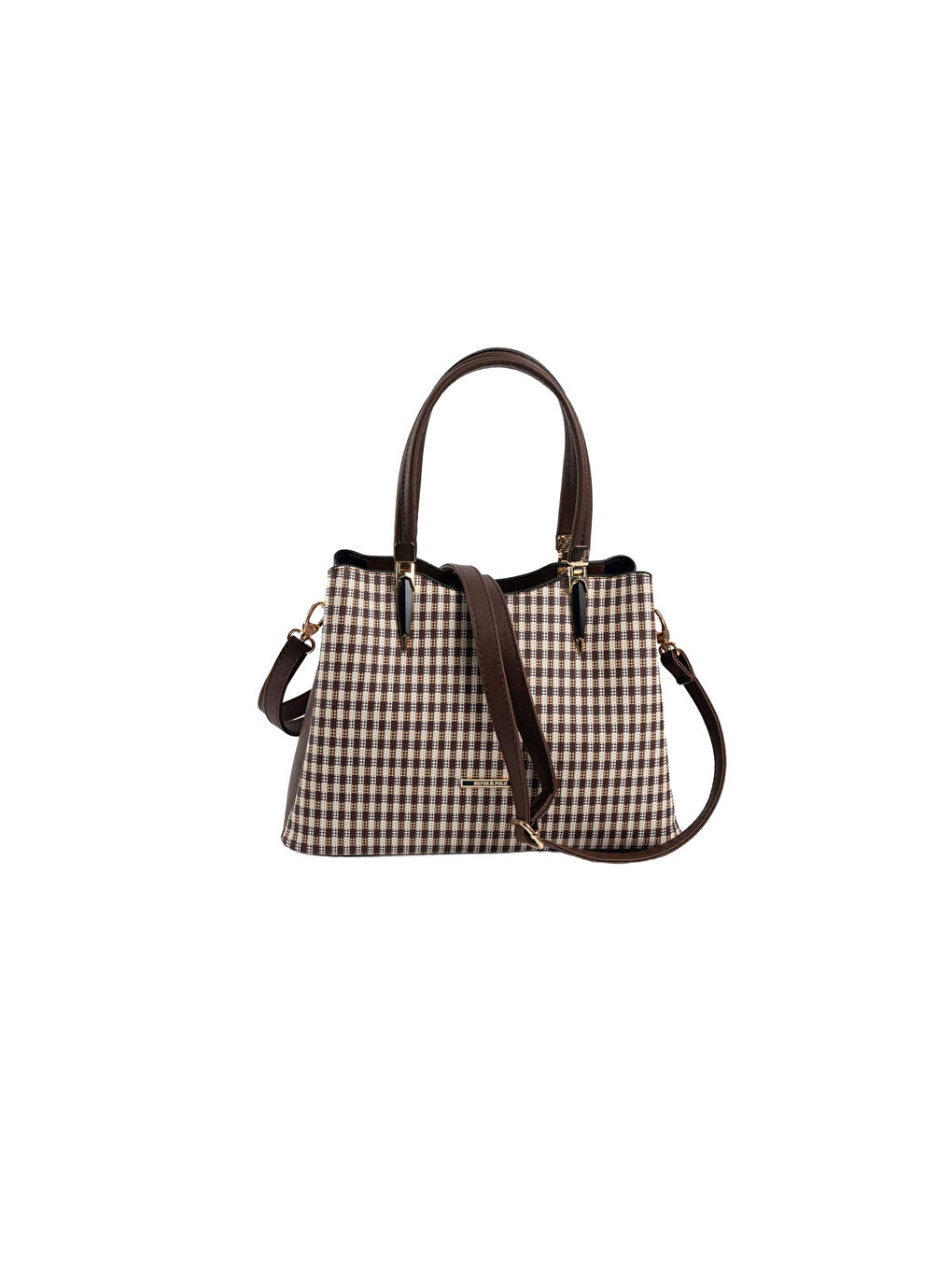 Kahverengi Kadın Omuz Çantası 1205-47383 SILVER POLO BAYAN ÇANTASI M191 KAHVE SARI-MAT KAHVE-4
