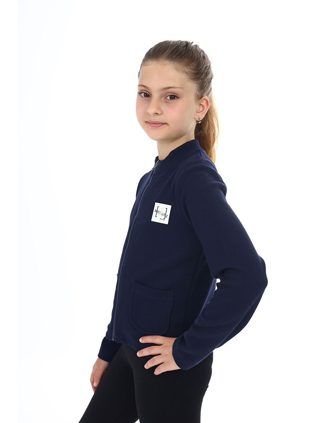 Lacivert Kız Çocuk Okul Hırka-2